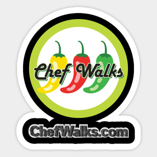 Chef Walks Logo with Website Sticker